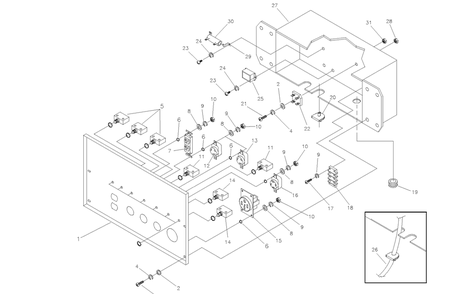 Control Panel Diagram and Parts List for 1339-0-SE10000  Briggs and Stratton Generator